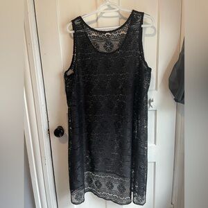 Profile By Gottex Black Sheath Swim Coverall Dress